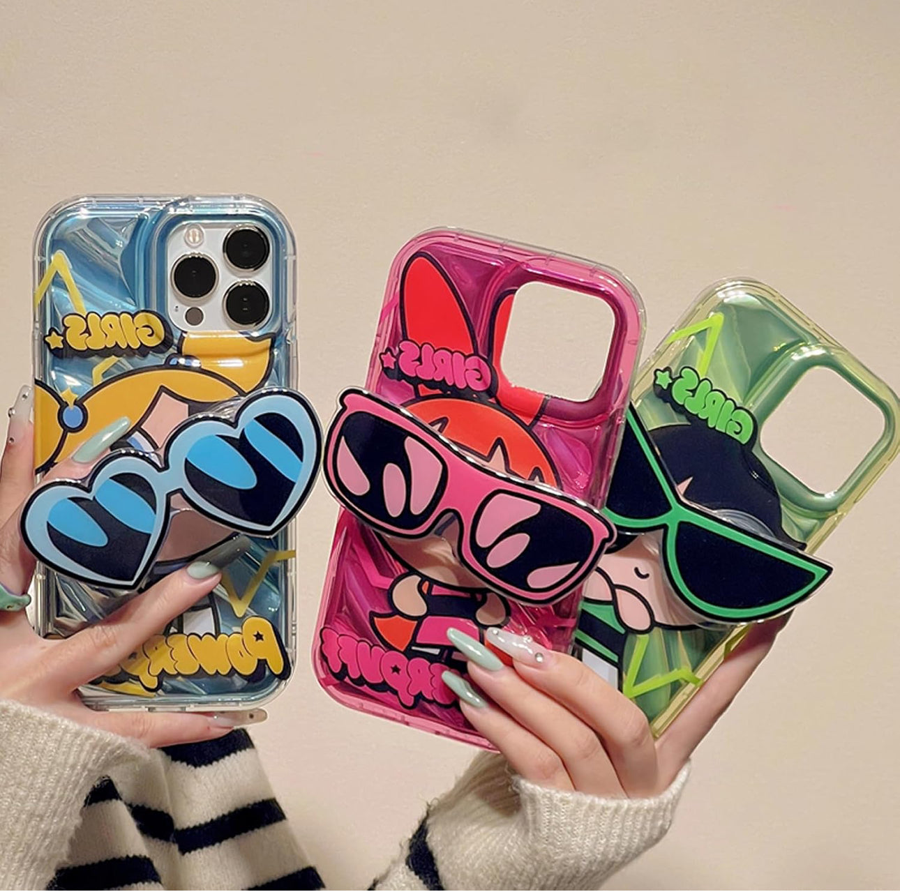 Powerpuff Girls Phone Case and Powerpuff Keychain Bundle