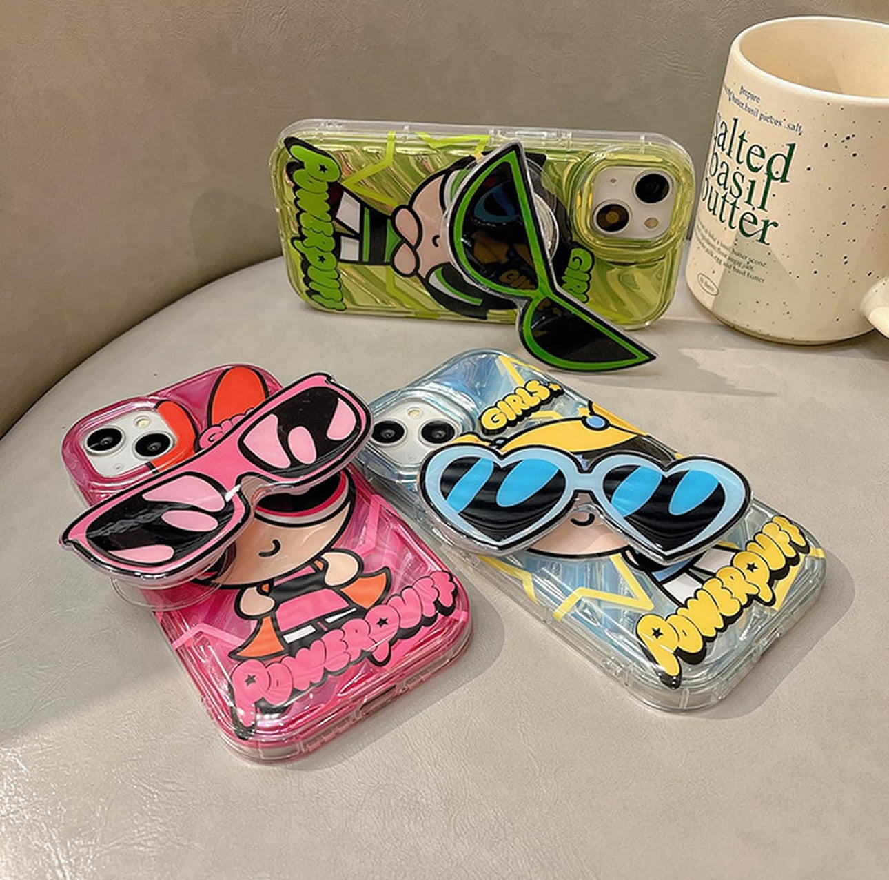 Powerpuff Girls Phone Case and Powerpuff Keychain Bundle