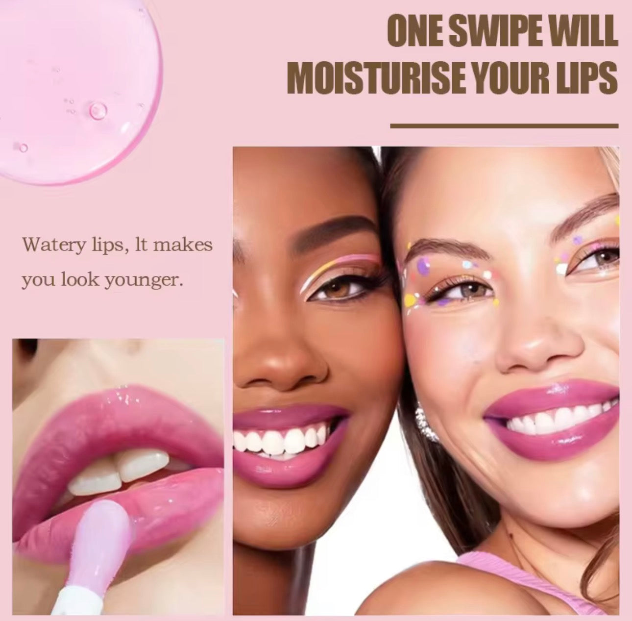 Color Changing pH Balance Lip Oil Gloss. Moisturizing Glossy Shine, Long Lasting Hydration | Lightweight